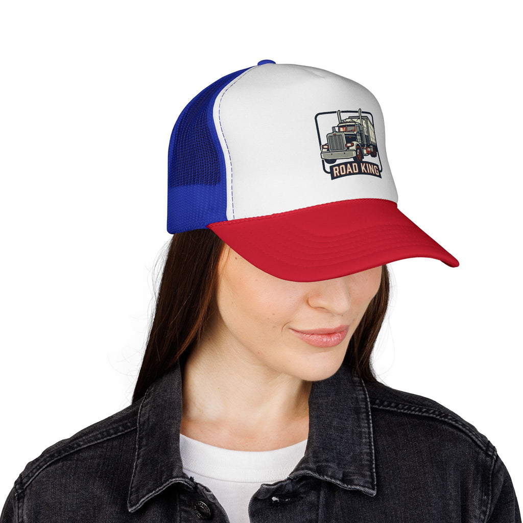 Road King Trucker Hat — Vintage Semi Truck Cap for Truckers & Auto Enthusiasts