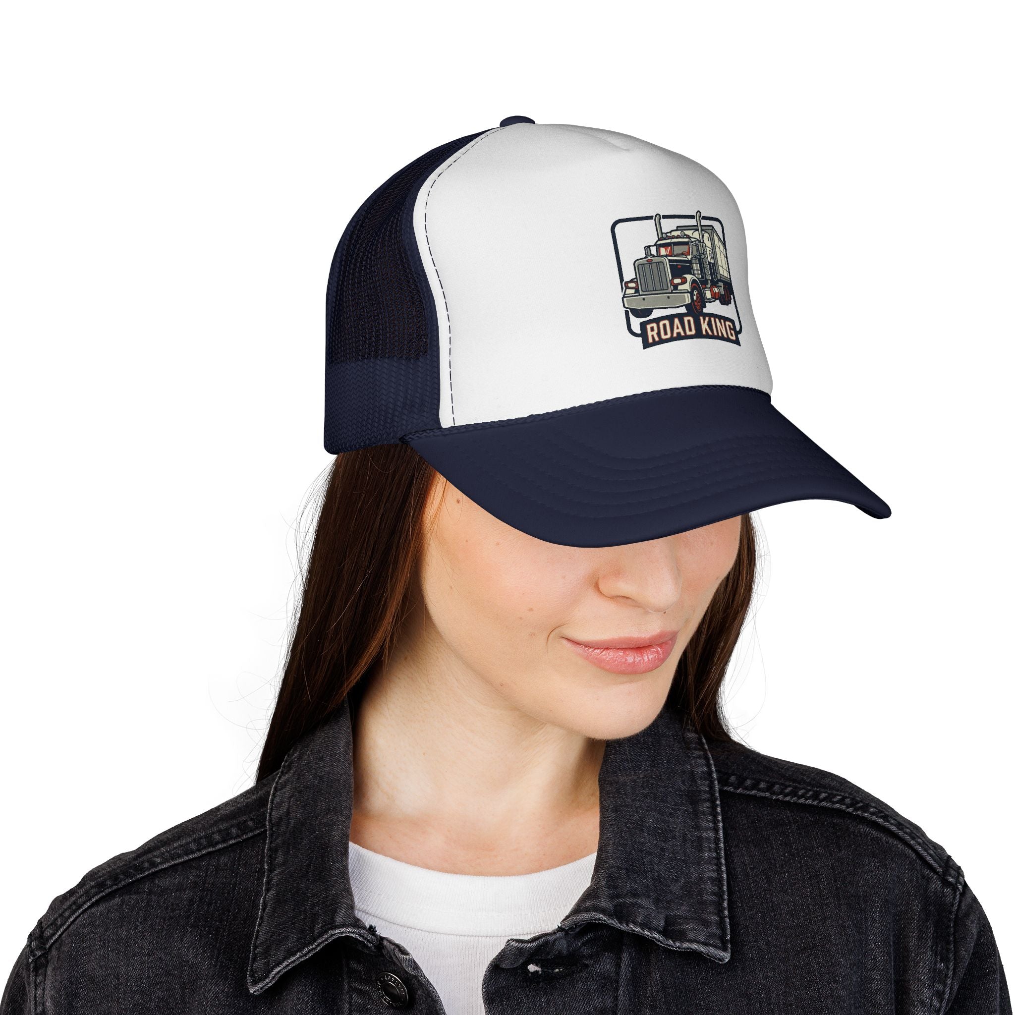 Road King Trucker Hat — Vintage Semi Truck Cap for Truckers & Auto Enthusiasts